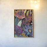 Festive Season I Black Crop I by Jeanette Vertentes. shown as a paper print in a natural frame. Available as a archival giclee rolled canvas, fine art paper, or poster print. SKU 72292h.