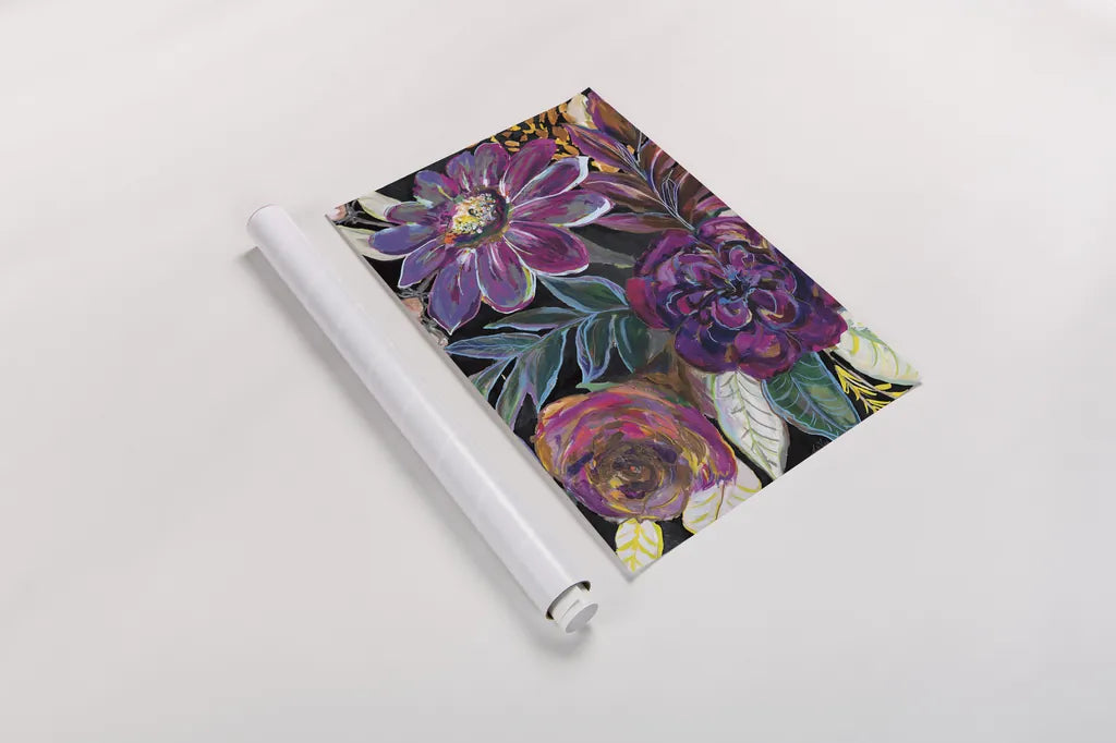 Festive Season I Black Crop II by Jeanette Vertentes. shown as a rolled paper print. Available as archival giclee rolled canvas, fine art paper, or poster print. SKU 72293h.