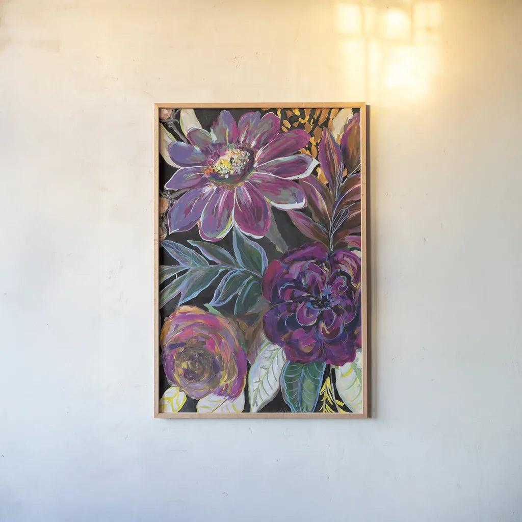 Festive Season I Black Crop II by Jeanette Vertentes. shown as a paper print in a natural frame. Available as a archival giclee rolled canvas, fine art paper, or poster print. SKU 72293h.