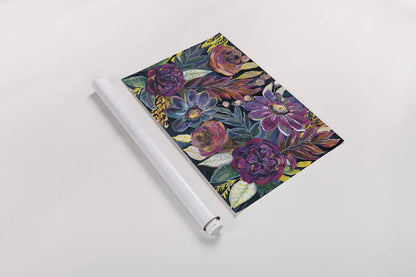 Festive Season I Dark by Jeanette Vertentes. shown as a rolled paper print. Available as archival giclee rolled canvas, fine art paper, or poster print. SKU 61317i.