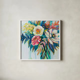 First Date by Jeanette Vertentes. Shown in a crisp white glass frame for a clean and minimalist style. Available as an archival giclee rolled canvas, fine art paper, or poster print. SKU 56807a.
