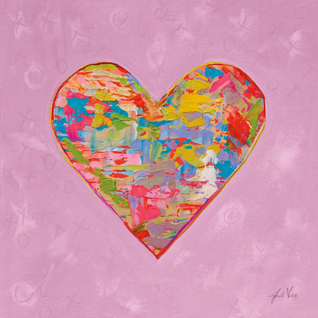 First Love on Pink by Jeanette Vertentes. SKU 78560a. Archival Giclee Fine art print for wall decor.