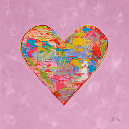 First Love on Pink by Jeanette Vertentes. SKU 78560a. Archival Giclee Fine art print for wall decor.