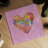 First Love on Pink by Jeanette Vertentes. Shown as a detailed flat fine art print, highlighting archival giclee quality. Available as an archival giclee rolled canvas, fine art paper, or poster print. SKU 78560a.