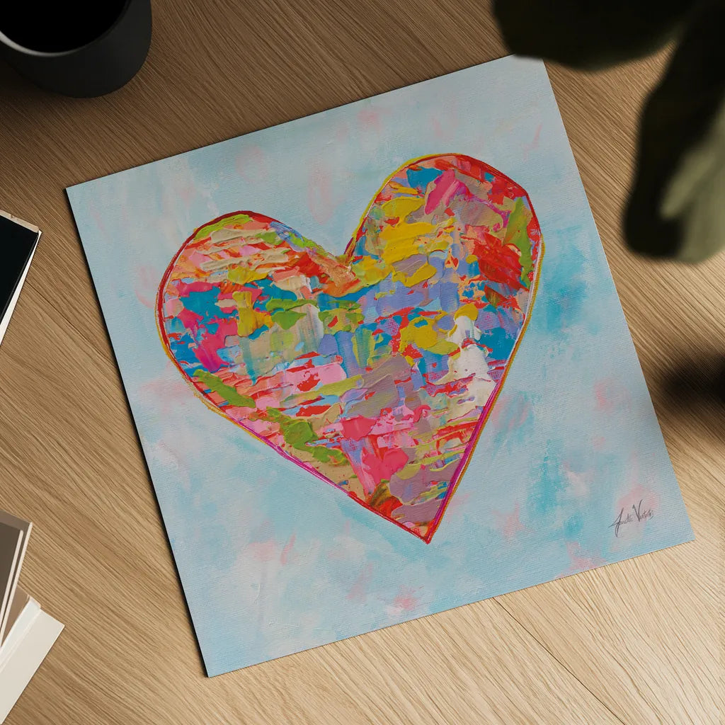First Love v2 by Jeanette Vertentes. Shown as a detailed flat fine art print, highlighting archival giclee quality. Available as an archival giclee rolled canvas, fine art paper, or poster print. SKU 89191a.