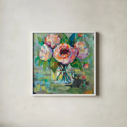 First of the Season by Jeanette Vertentes. Shown in a crisp white glass frame for a clean and minimalist style. Available as an archival giclee rolled canvas, fine art paper, or poster print. SKU 53184a.