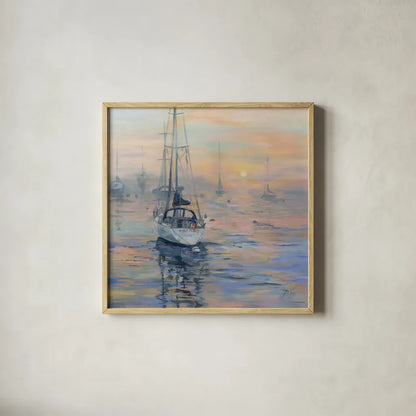 Free Spirit by Jeanette Vertentes. Shown in a natural wood glass frame for a timeless modern aesthetic. Available as an archival giclee rolled canvas, fine art paper, or poster print. SKU 100302a.