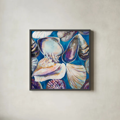 From the Beach by Jeanette Vertentes. Shown in a sleek black glass frame for a contemporary gallery look. Available as an archival giclee rolled canvas, fine art paper, or poster print. SKU 61462a.