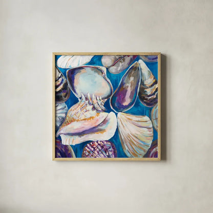 From the Beach by Jeanette Vertentes. Shown in a natural wood glass frame for a timeless modern aesthetic. Available as an archival giclee rolled canvas, fine art paper, or poster print. SKU 61462a.