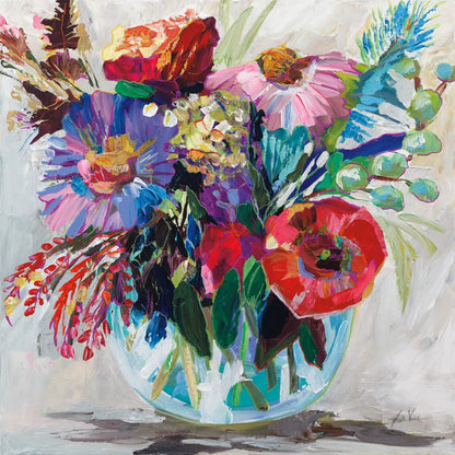 Garden Fiesta by Jeanette Vertentes. SKU 88394a. Archival Giclee Fine art print for wall decor.