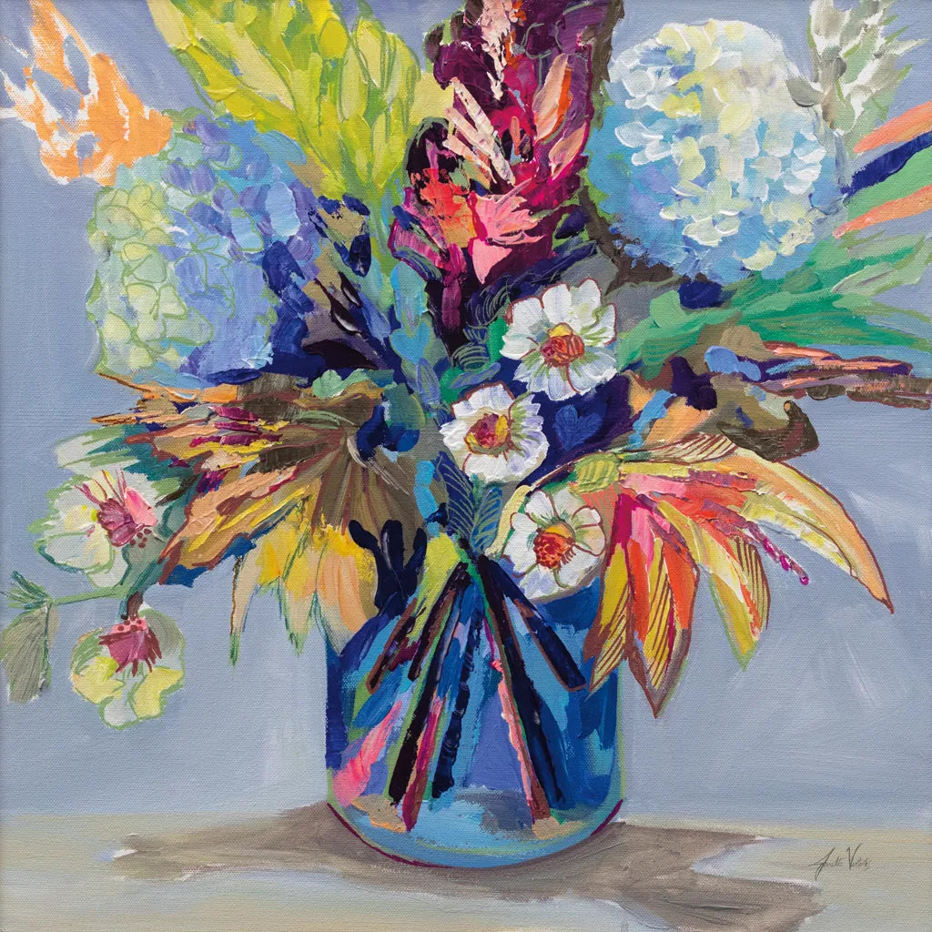 Garden Joy by Jeanette Vertentes. SKU 100307a. Archival Giclee Fine art print for wall decor.