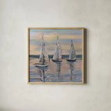 Gentle Wind by Jeanette Vertentes. Shown in a natural wood glass frame for a timeless modern aesthetic. Available as an archival giclee rolled canvas, fine art paper, or poster print. SKU 100300a.