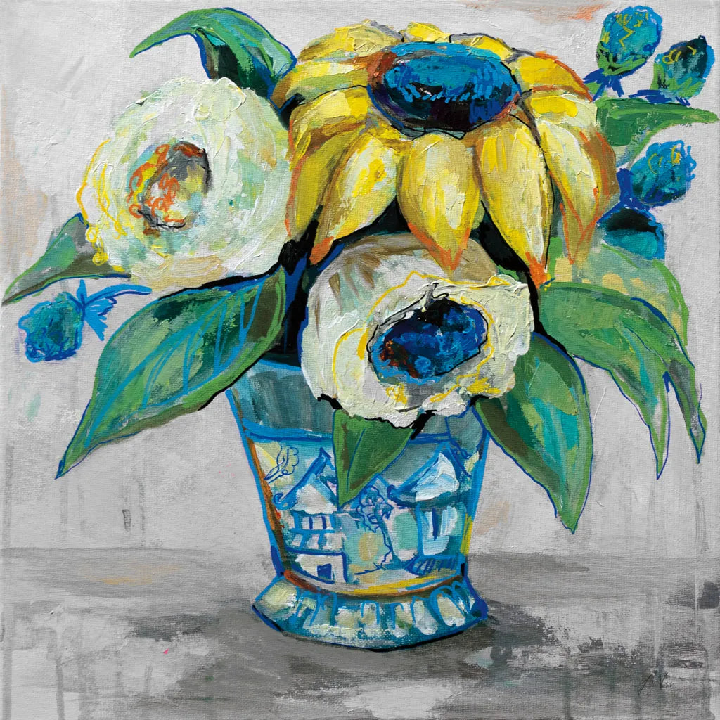 Ginger Jar II Gray by Jeanette Vertentes. SKU 54309a. Archival Giclee Fine art print for wall decor.
