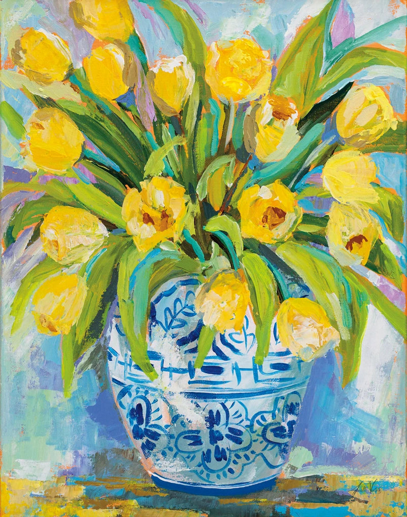 Ginger Jar Tulips by Jeanette Vertentes