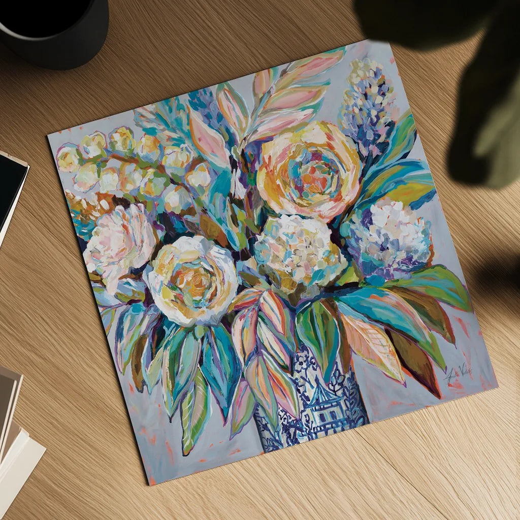 Ginger Party Light by Jeanette Vertentes. Shown as a detailed flat fine art print, highlighting archival giclee quality. Available as an archival giclee rolled canvas, fine art paper, or poster print. SKU 75826a.