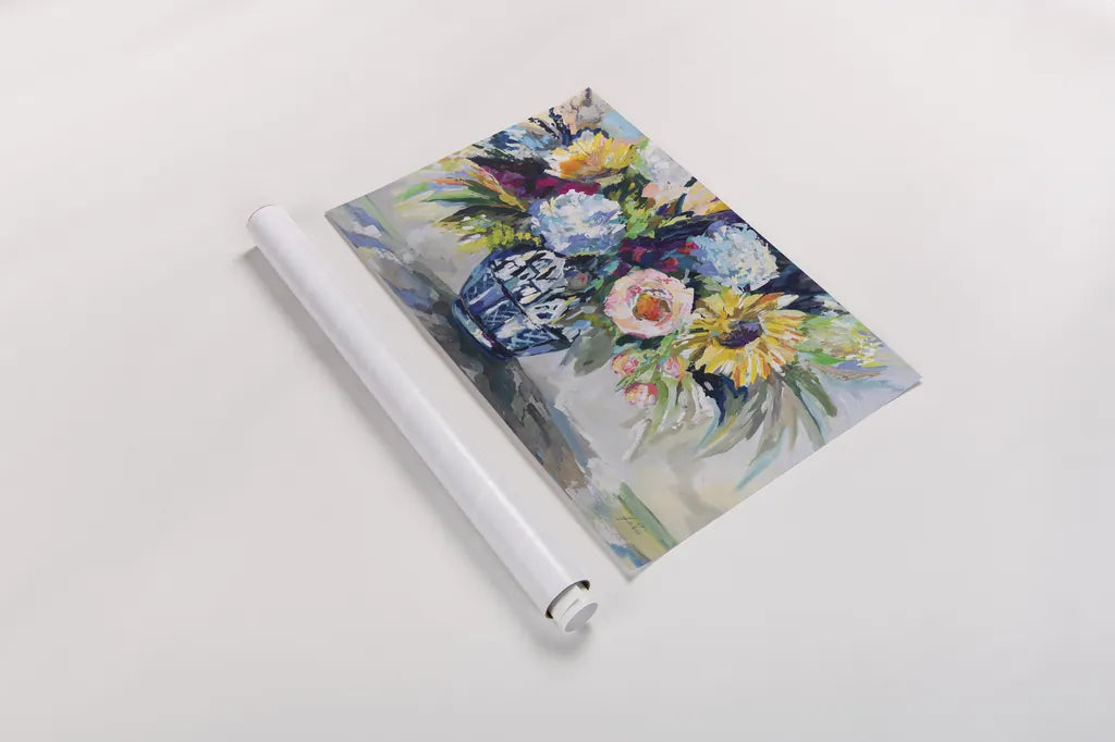 Ginger Pop by Jeanette Vertentes. shown as a rolled paper print. Available as archival giclee rolled canvas, fine art paper, or poster print. SKU 93139i.