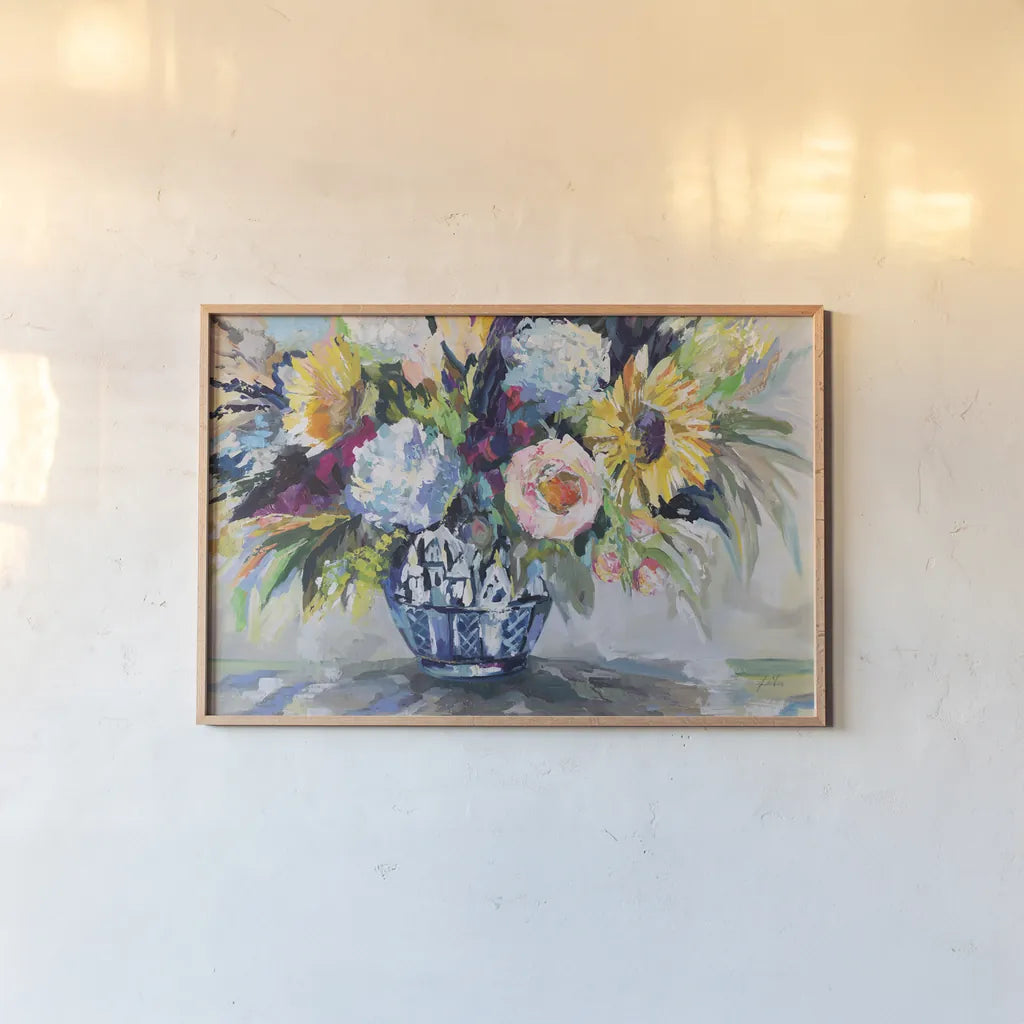 Ginger Pop by Jeanette Vertentes. shown as a paper print in a natural frame. Available as a archival giclee rolled canvas, fine art paper, or poster print. SKU 93139i.