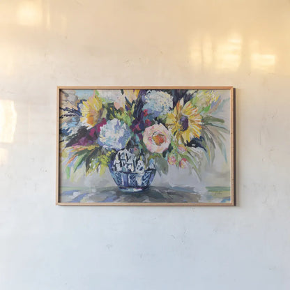 Ginger Pop by Jeanette Vertentes. shown as a paper print in a natural frame. Available as a archival giclee rolled canvas, fine art paper, or poster print. SKU 93139i.