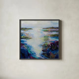 Glisten by Jeanette Vertentes. Shown in a sleek black glass frame for a contemporary gallery look. Available as an archival giclee rolled canvas, fine art paper, or poster print. SKU 103176a.