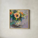 Glow by Jeanette Vertentes. Shown in a natural wood glass frame for a timeless modern aesthetic. Available as an archival giclee rolled canvas, fine art paper, or poster print. SKU 49140a.