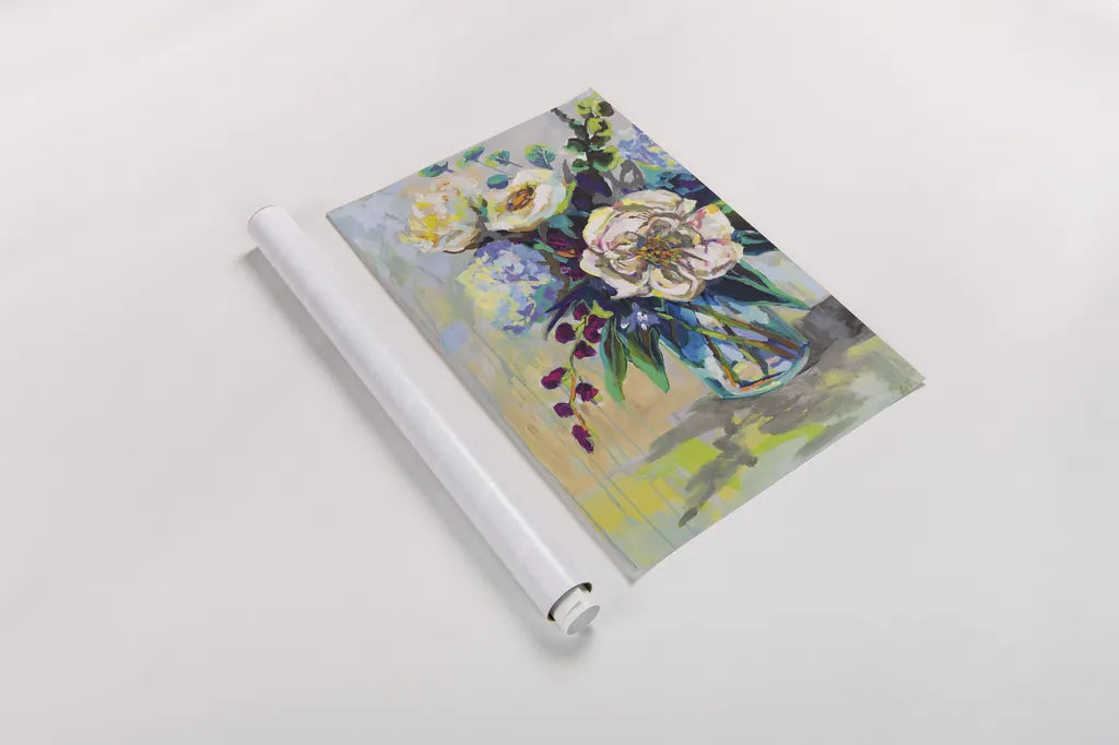 Glowing by Jeanette Vertentes. shown as a rolled paper print. Available as archival giclee rolled canvas, fine art paper, or poster print. SKU 53975h.