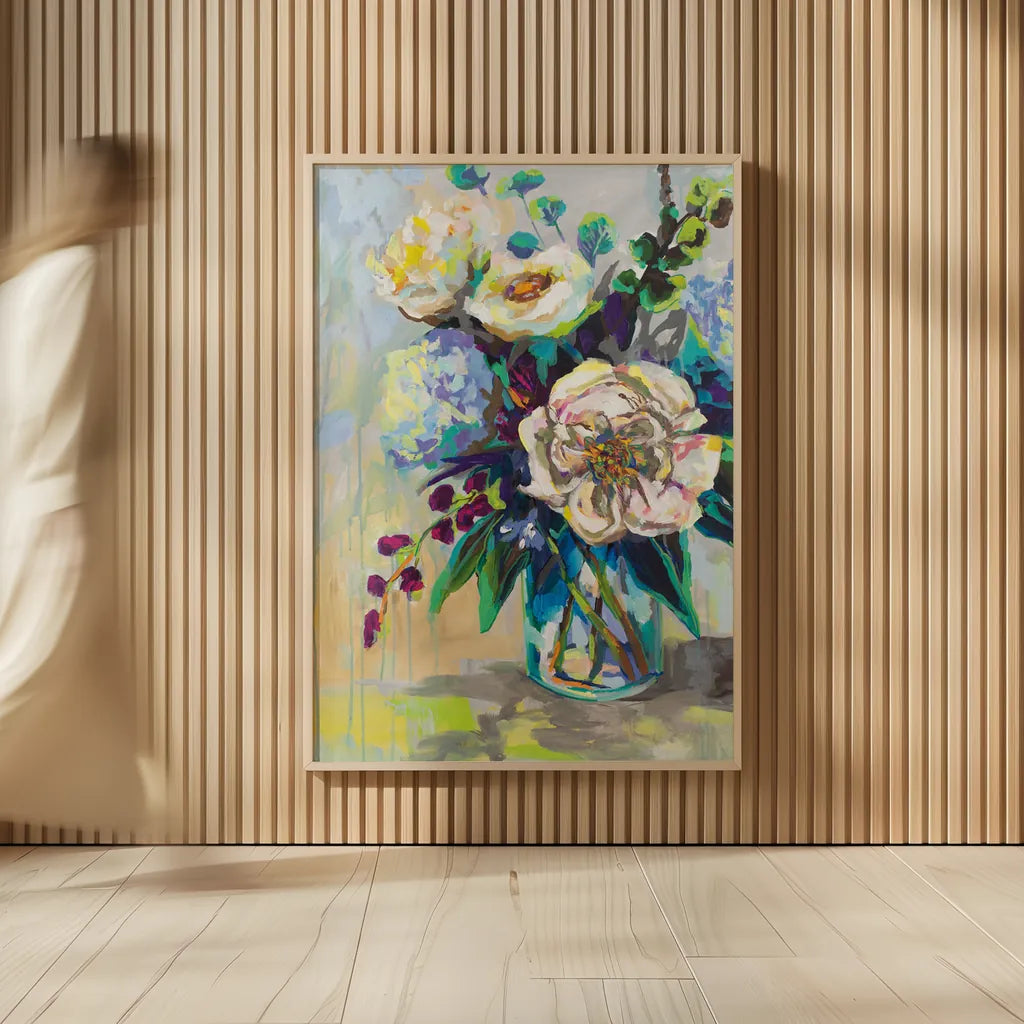 Glowing by Jeanette Vertentes. shown as over sized large wall art. Available as an archival giclee rolled canvas, fine art paper, or poster print. SKU 53975h.