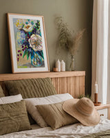 Glowing by Jeanette Vertentes. shown as a paper print in a natural frame. Available as a archival giclee rolled canvas, fine art paper, or poster print. SKU 53975h.