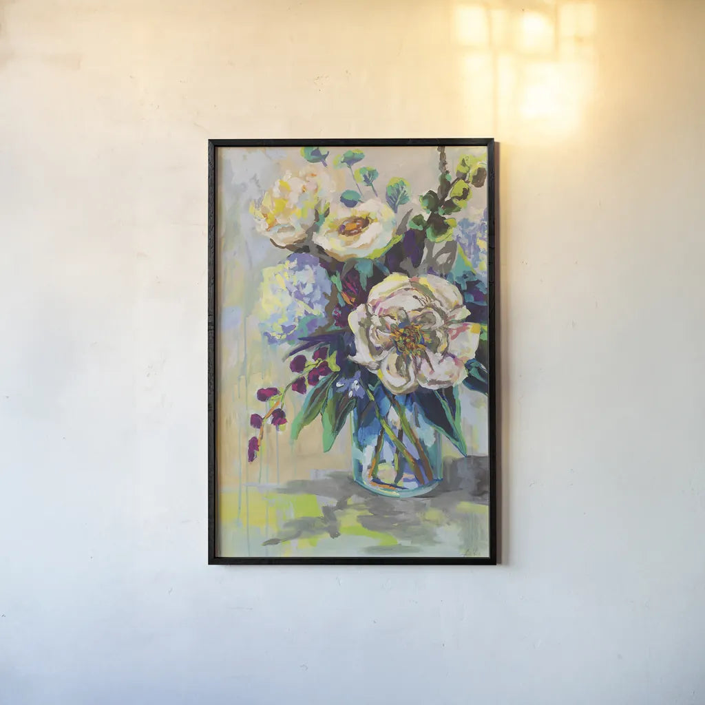 Glowing by Jeanette Vertentes. shown as a paper print in a black flame. Available as a archival giclee rolled canvas, fine art paper, or poster print. SKU 53975h.