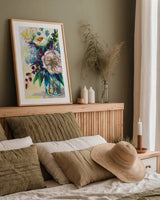 Glowing on White by Jeanette Vertentes. shown as a paper print in a natural frame. Available as a archival giclee rolled canvas, fine art paper, or poster print. SKU 58942h.