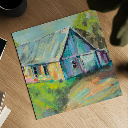 Going to the Country I by Jeanette Vertentes. Shown as a detailed flat fine art print, highlighting archival giclee quality. Available as an archival giclee rolled canvas, fine art paper, or poster print. SKU 53190a.