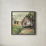 Going to the Country I Earth by Jeanette Vertentes. Shown in a sleek black glass frame for a contemporary gallery look. Available as an archival giclee rolled canvas, fine art paper, or poster print. SKU 56474a.