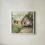 Going to the Country I Earth by Jeanette Vertentes. Shown in a crisp white glass frame for a clean and minimalist style. Available as an archival giclee rolled canvas, fine art paper, or poster print. SKU 56474a.