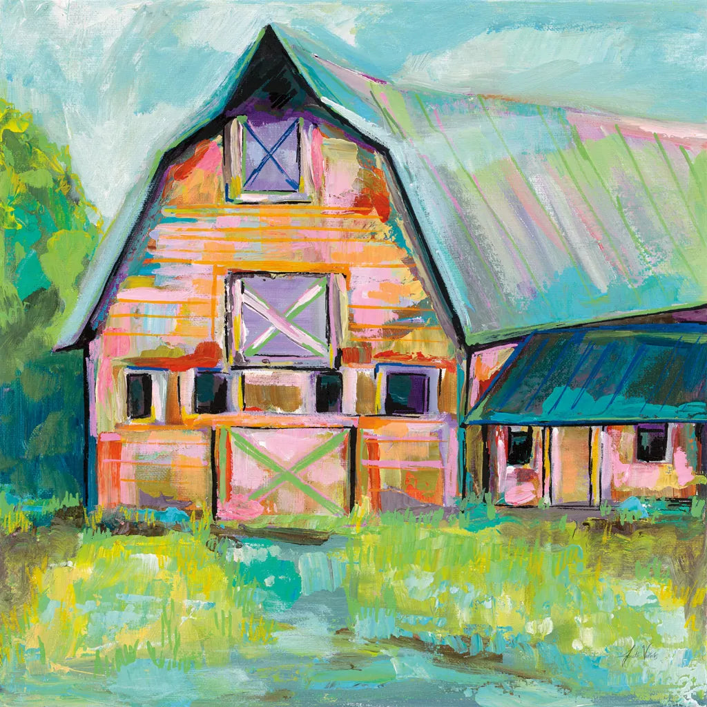 Going to the Country II by Jeanette Vertentes. SKU 53191a. Archival Giclee Fine art print for wall decor.