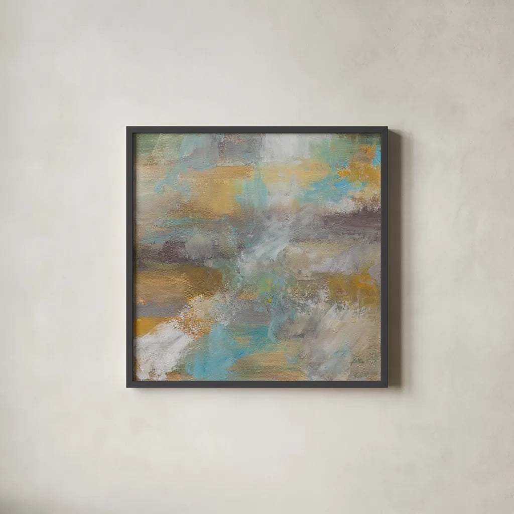 Heaven by Jeanette Vertentes. Shown in a sleek black glass frame for a contemporary gallery look. Available as an archival giclee rolled canvas, fine art paper, or poster print. SKU 55482a.