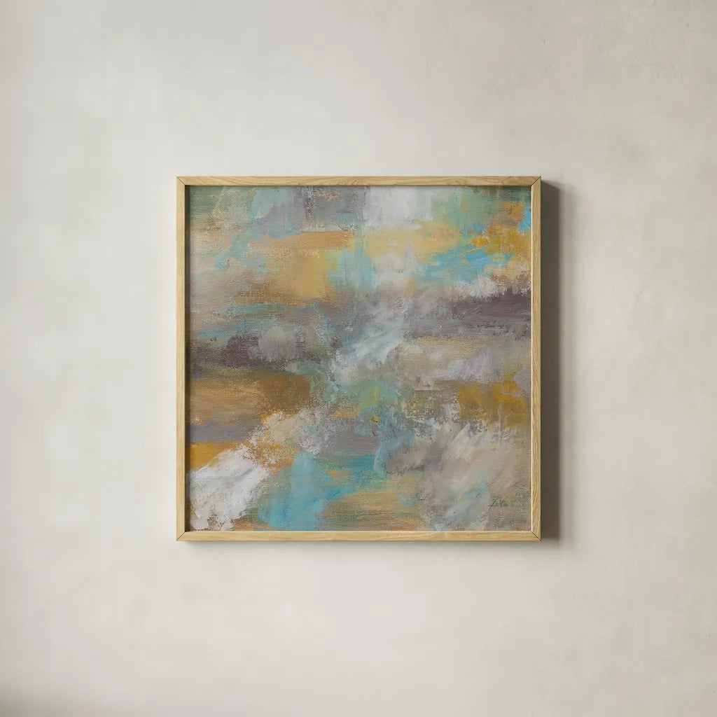 Heaven by Jeanette Vertentes. Shown in a natural wood glass frame for a timeless modern aesthetic. Available as an archival giclee rolled canvas, fine art paper, or poster print. SKU 55482a.