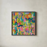High Spirits by Jeanette Vertentes. Shown in a sleek black glass frame for a contemporary gallery look. Available as an archival giclee rolled canvas, fine art paper, or poster print. SKU 55477a.