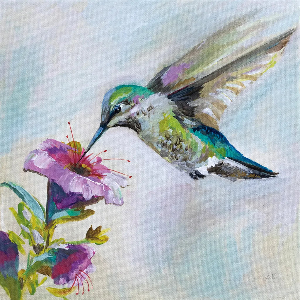 Hummingbird II by Jeanette Vertentes. SKU 63455a. Archival Giclee Fine art print for wall decor.