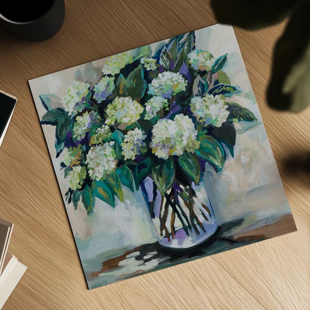 Jaimes Bouquet by Jeanette Vertentes. Shown as a detailed flat fine art print, highlighting archival giclee quality. Available as an archival giclee rolled canvas, fine art paper, or poster print. SKU 87800a.