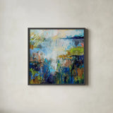 Journey by Jeanette Vertentes. Shown in a sleek black glass frame for a contemporary gallery look. Available as an archival giclee rolled canvas, fine art paper, or poster print. SKU 83802a.