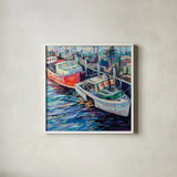 Lil Bit by Jeanette Vertentes. Shown in a crisp white glass frame for a clean and minimalist style. Available as an archival giclee rolled canvas, fine art paper, or poster print. SKU 85811a.