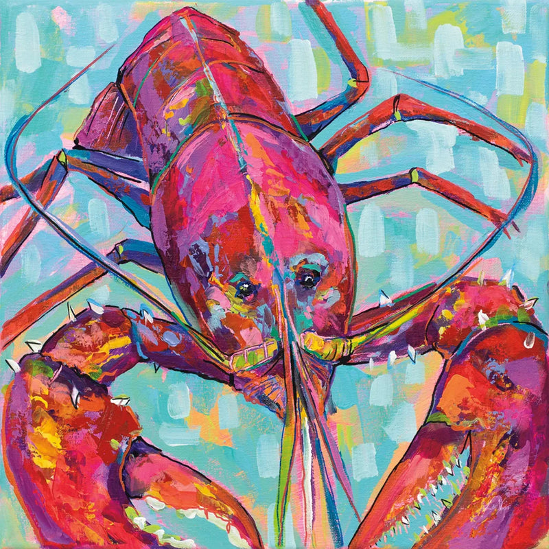 Lilly Lobster III by Jeanette Vertentes. SKU 55178a. Archival Giclee Fine art print for wall decor.