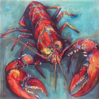 Lobster by Jeanette Vertentes. SKU 49334a. Archival Giclee Fine art print for wall decor.