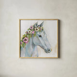 Lovely I by Jeanette Vertentes. Shown in a natural wood glass frame for a timeless modern aesthetic. Available as an archival giclee rolled canvas, fine art paper, or poster print. SKU 62400a.
