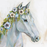 Lovely I Blue Flowers by Jeanette Vertentes. SKU 68932a. Archival Giclee Fine art print for wall decor.