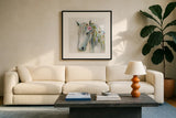 Lovely II by Jeanette Vertentes. Displayed in a glass frame with matte in a clean modern living room. Available as an archival giclee rolled canvas, fine art paper, or poster print. SKU 62401a.