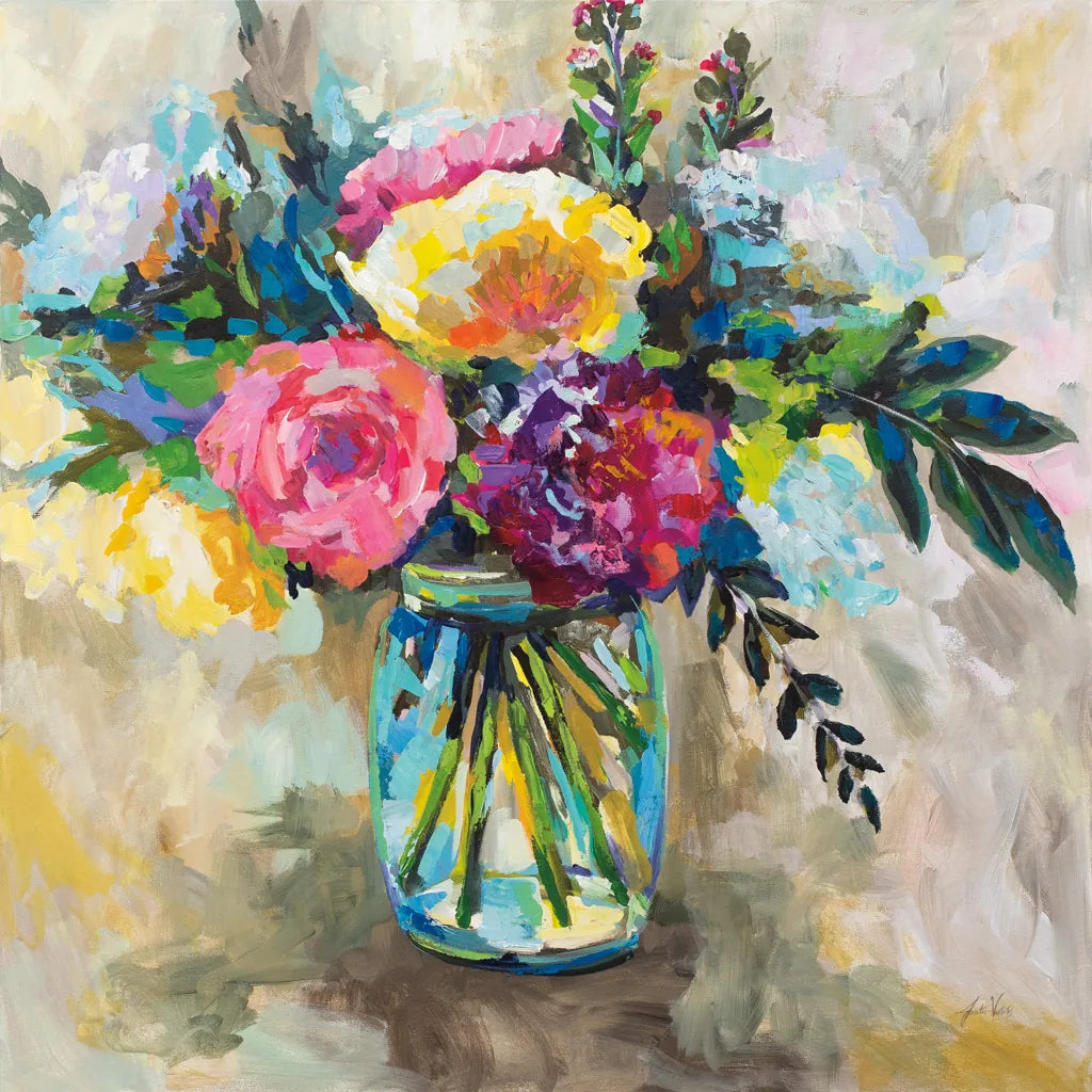 Masons Bouquet by Jeanette Vertentes. SKU 55188a. Archival Giclee Fine art print for wall decor.