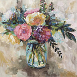 Masons Bouquet Light by Jeanette Vertentes. SKU 56405a. Archival Giclee Fine art print for wall decor.