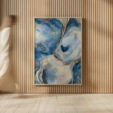 Matununk Shells Tan by Jeanette Vertentes. shown as over sized large wall art. Available as an archival giclee rolled canvas, fine art paper, or poster print. SKU 75974h.