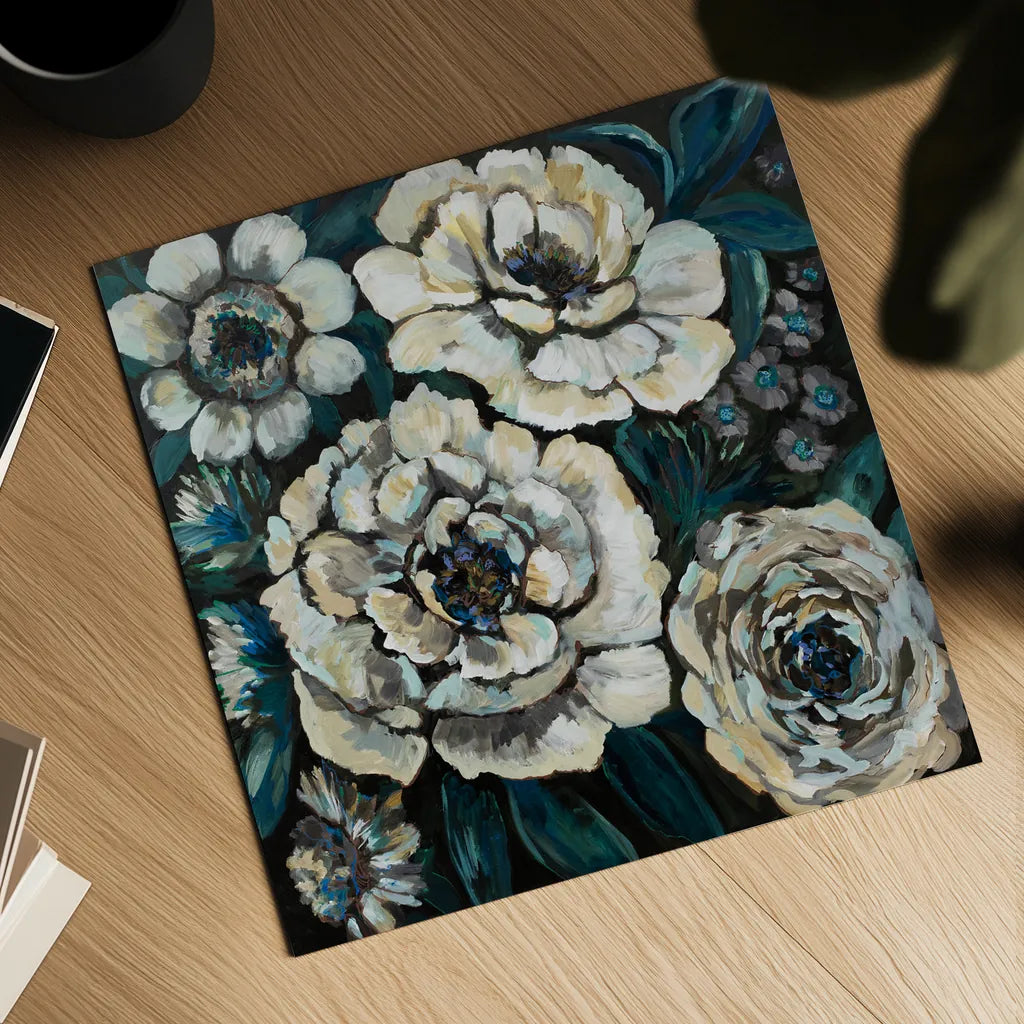 Midnight by Jeanette Vertentes. Shown as a detailed flat fine art print, highlighting archival giclee quality. Available as an archival giclee rolled canvas, fine art paper, or poster print. SKU 56810a.