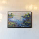 Monet Day by Jeanette Vertentes. shown as a paper print in a black flame. Available as a archival giclee rolled canvas, fine art paper, or poster print. SKU 78036i.